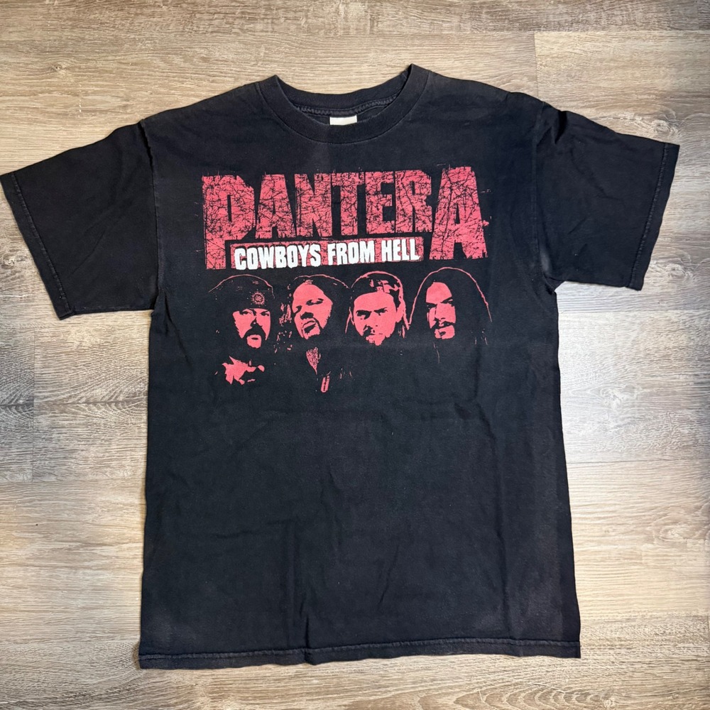 Pantera Cowboys From Hell Walk Band Tee Black Red Tennessee River Mens Medium